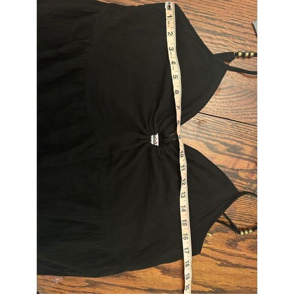 Charlie Holiday Women's Black Harlow Keyhole Cotton Maxi Dress Size US 8 - Picture 9 of 10